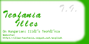 teofania illes business card